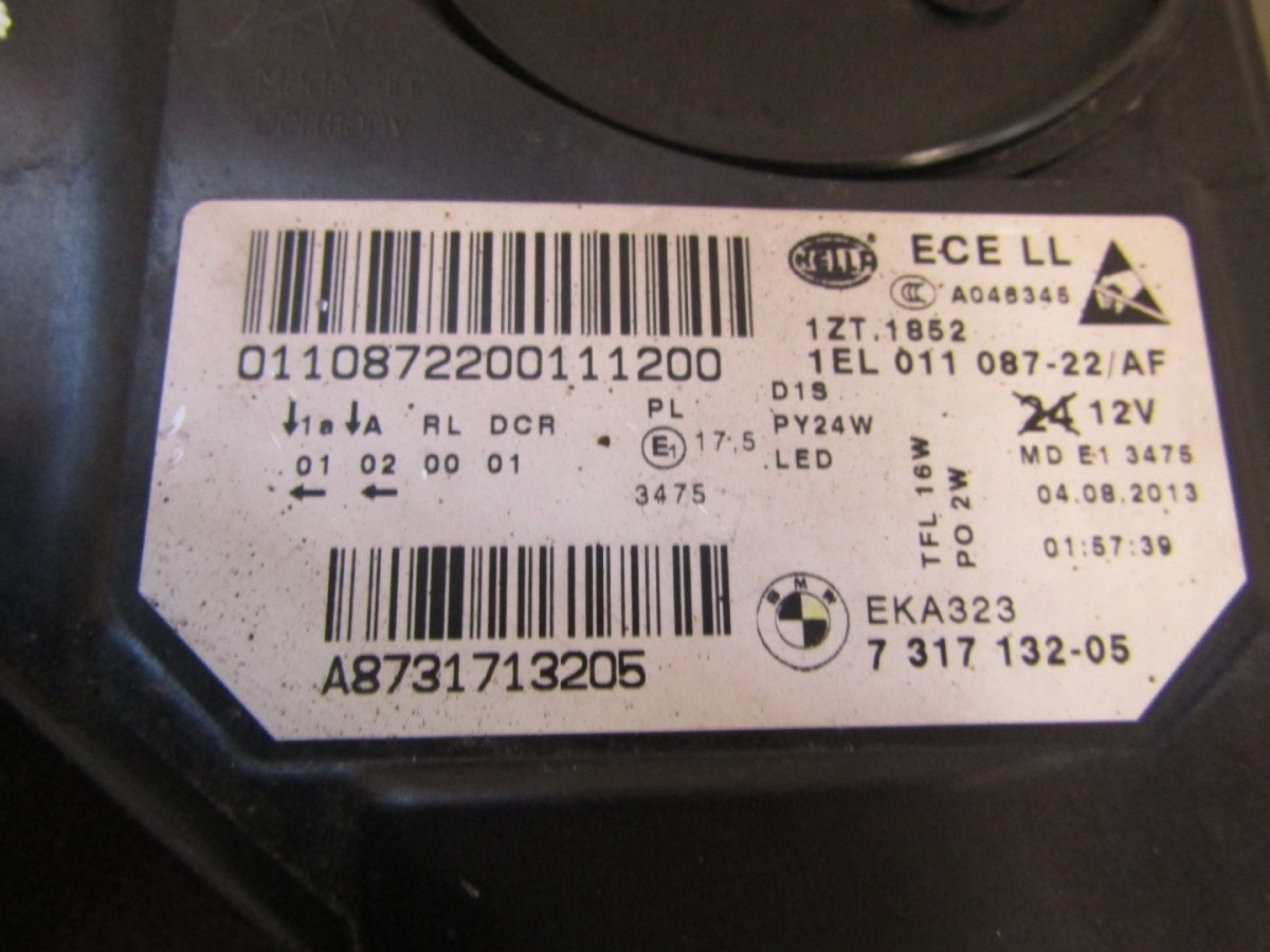 Koplamp BMW 5 F10 F11 Facelift LCI Niet-draaiend XENON 13-17 Rechts 7317132 Q1734/K2 3E