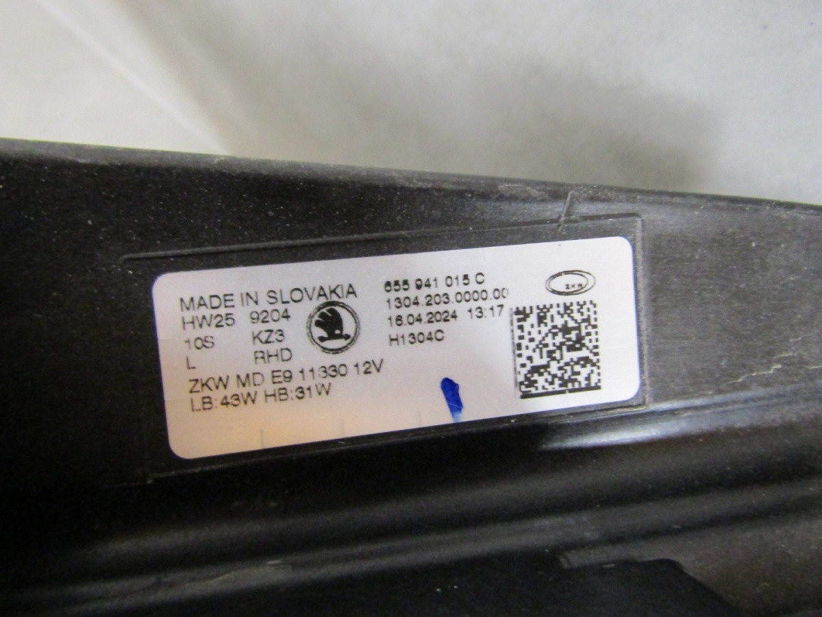 KOPLAMP SKODA KAMIQ 655 FACELIFT VOLLEDIGE LED 23- LH LINKS 655941015C S1937/K2/1C