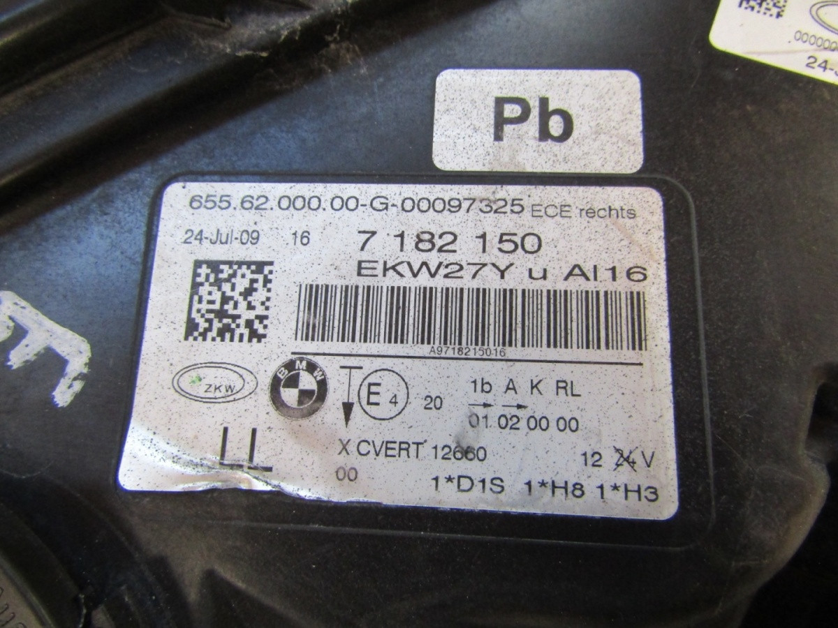 KOPLAMP BMW 7 F01 F02 XENON 08-12 RECHTS 7182150 Q1736/K2 3E